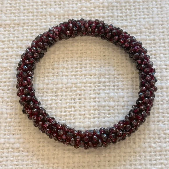 Garnet Nugget Bangles - Picture 6 of 6